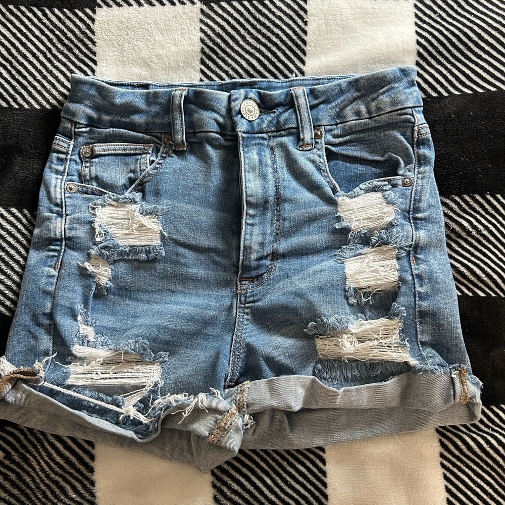 Distressed American Eagle Jean Shorts